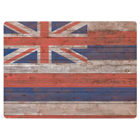 Hawaiian Flag Dark Wood Surface Laptop 3 13.5in Skin