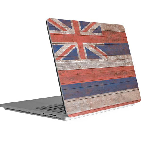 Hawaiian Flag Dark Wood Surface Laptop Studio Skin