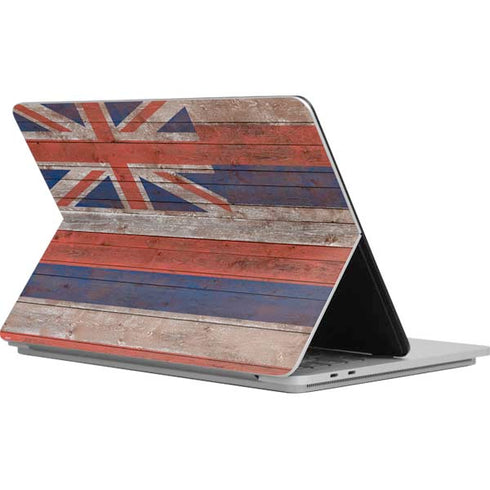 Hawaiian Flag Dark Wood Surface Laptop Studio Skin