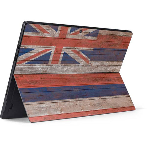 Hawaiian Flag Dark Wood Surface Pro 7 Skin