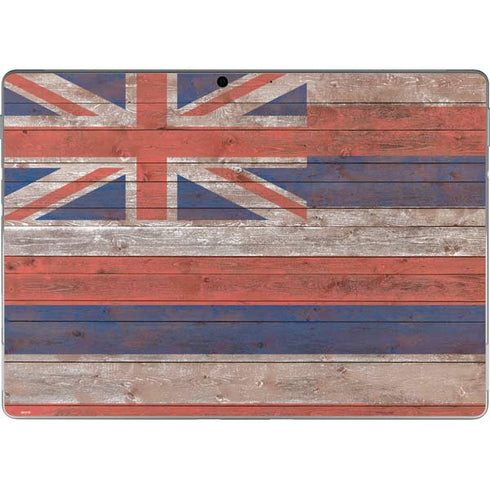 Hawaiian Flag Dark Wood Surface Pro 9 Skin
