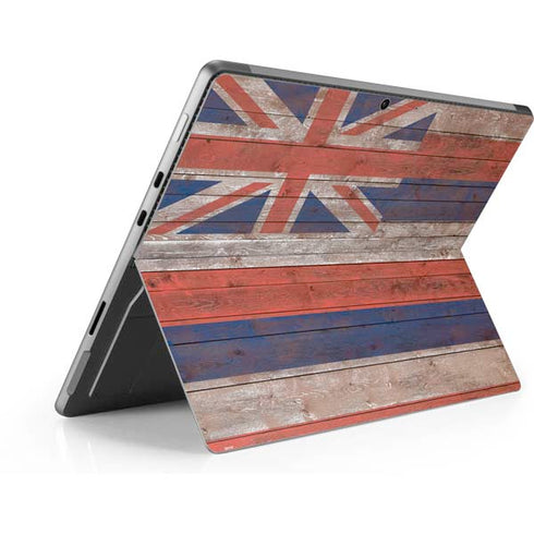 Hawaiian Flag Dark Wood Surface Pro 9 Skin