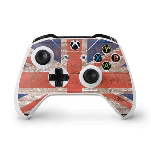 Hawaiian Flag Dark Wood Xbox One S Controller Skin