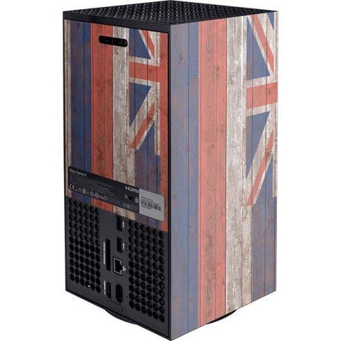 Hawaiian Flag Dark Wood Xbox Series X Console Skin
