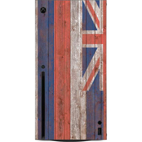 Hawaiian Flag Dark Wood Xbox Series X Console Skin