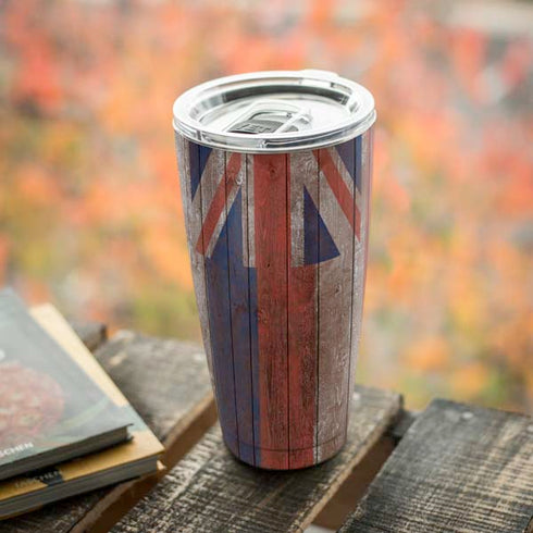 Hawaiian Flag Dark Wood Yeti 20oz Tumbler Skin