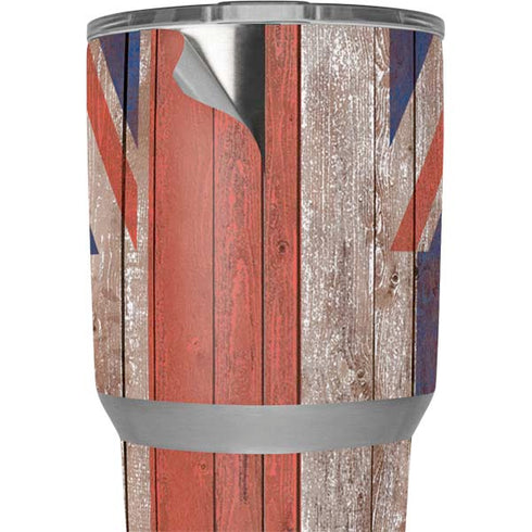 Hawaiian Flag Dark Wood Yeti 30oz Rambler Tumbler Skin