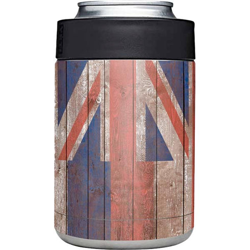 Hawaiian Flag Dark Wood Yeti Colster Can Insulator Skin