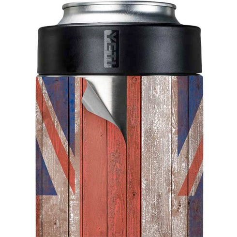 Hawaiian Flag Dark Wood Yeti Colster Can Insulator Skin