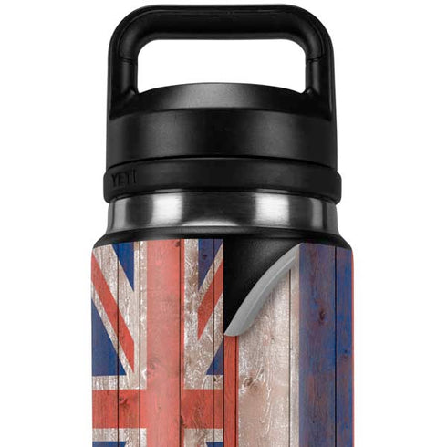 Hawaiian Flag Dark Wood YETI Rambler 26oz Bottle Skin