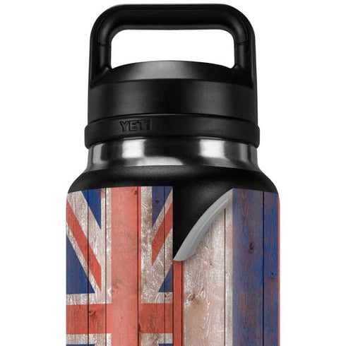 Hawaiian Flag Dark Wood YETI Rambler 36oz Bottle Skin