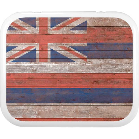 Hawaiian Flag Dark Wood YETI Roadie 24 Hard Cooler Skin