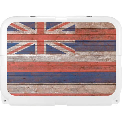 Hawaiian Flag Dark Wood YETI Tundra 35 Hard Cooler Skin