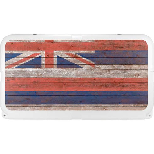 Hawaiian Flag Dark Wood YETI Tundra 65 Hard Cooler Skin