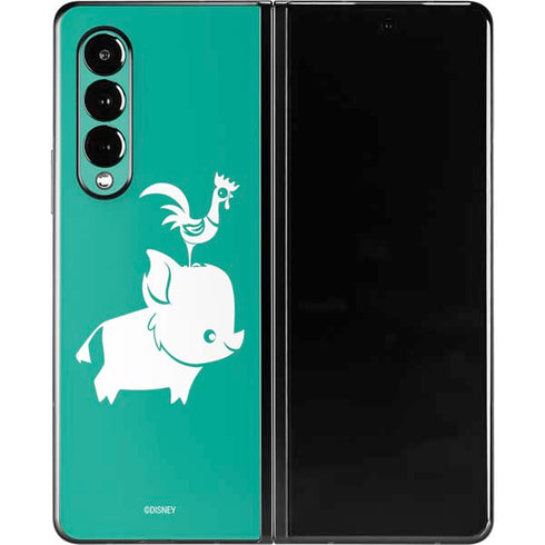 Disney Moana Heihei and Pua Galaxy Z Fold3 5G Skin
