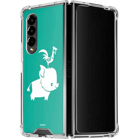 Disney Moana Heihei and Pua Galaxy Z Fold4 5G Clear Case