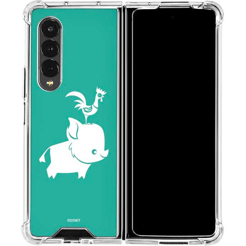 Disney Moana Heihei and Pua Galaxy Z Fold4 5G Clear Case