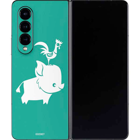 Disney Moana Heihei and Pua Galaxy Z Fold4 5G Skin