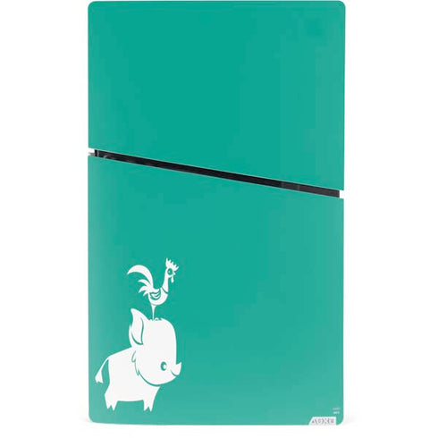 Disney Moana Heihei and Pua PS5 Slim Digital Edition Bundle Skin