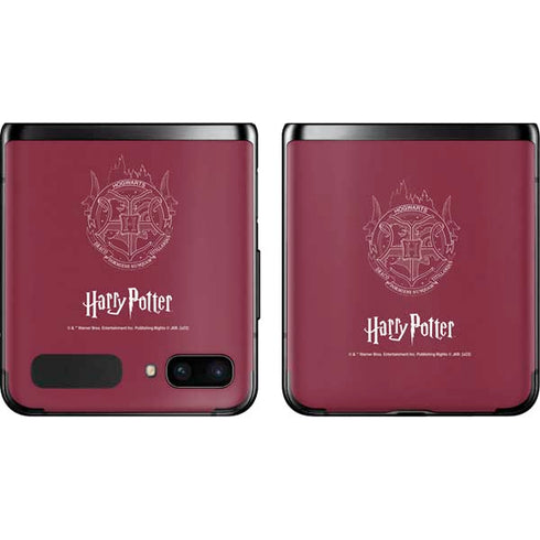 Wizarding Worlds Harry Potter Hogwarts Crest Galaxy Z Flip Skin