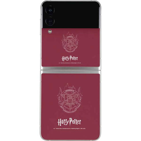Wizarding Worlds Harry Potter Hogwarts Crest Galaxy Z Flip4 5G Skin