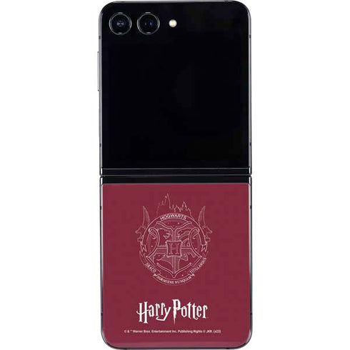 Wizarding Worlds Harry Potter Hogwarts Crest Galaxy Z Flip5 5G Skin