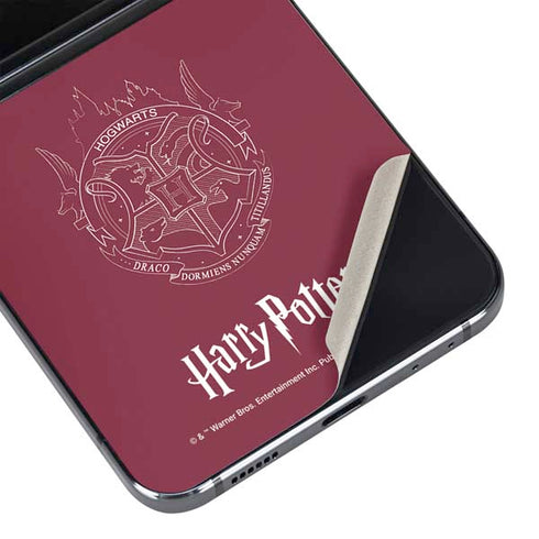 Wizarding Worlds Harry Potter Hogwarts Crest Galaxy Z Flip5 5G Skin