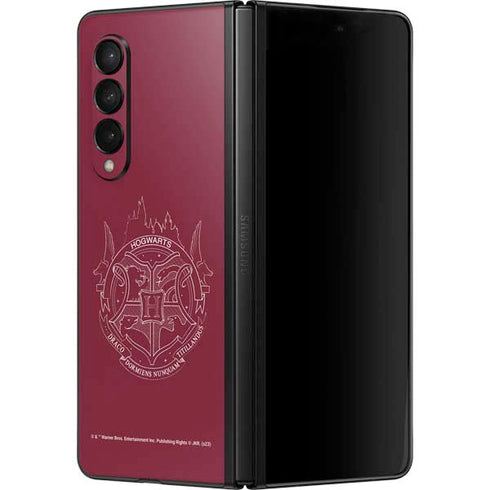 Wizarding Worlds Harry Potter Hogwarts Crest Galaxy Z Fold3 5G Skin