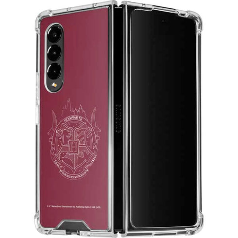 Wizarding Worlds Harry Potter Hogwarts Crest Galaxy Z Fold4 5G Clear Case
