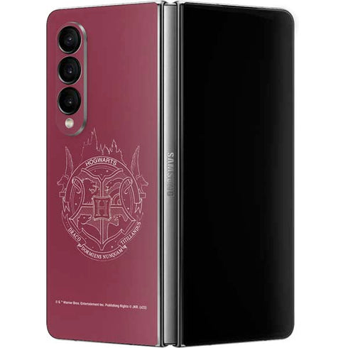 Wizarding Worlds Harry Potter Hogwarts Crest Galaxy Z Fold4 5G Skin