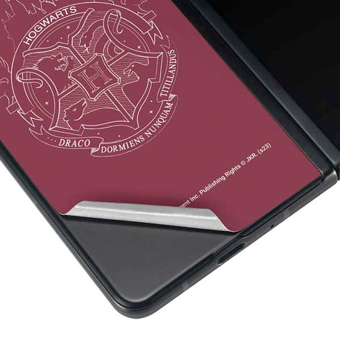 Wizarding Worlds Harry Potter Hogwarts Crest Galaxy Z Fold4 5G Skin