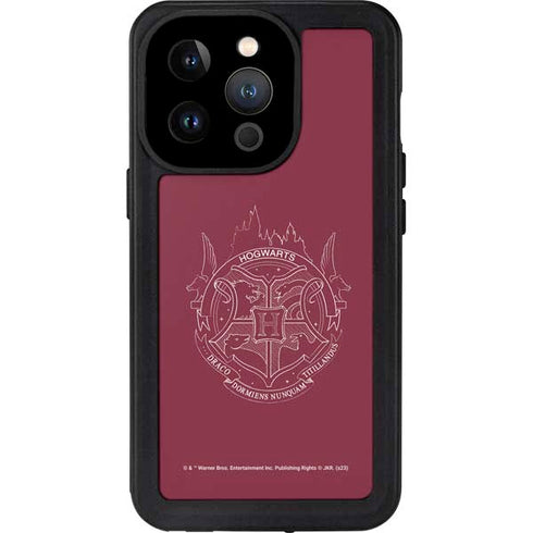 Wizarding Worlds Harry Potter Hogwarts Crest iPhone 14 Pro Waterproof Case