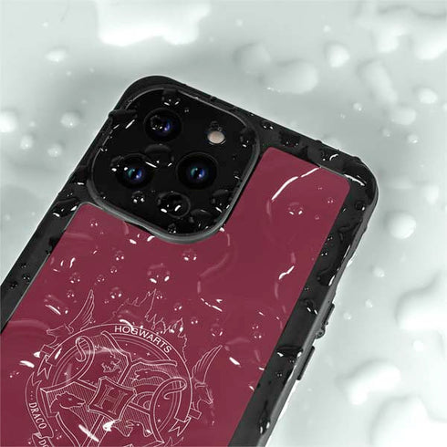 Wizarding Worlds Harry Potter Hogwarts Crest iPhone 14 Pro Waterproof Case