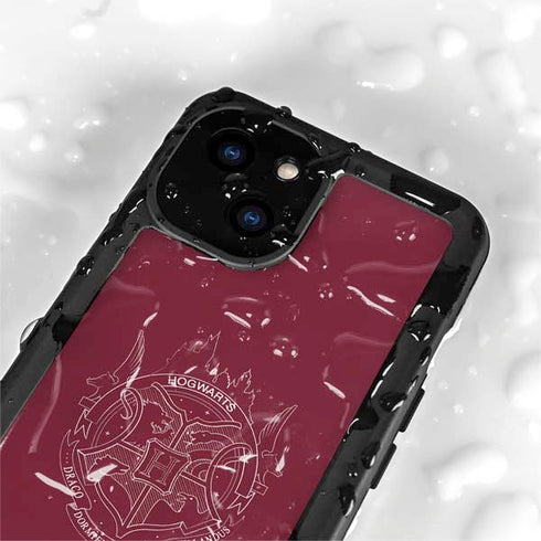 Wizarding Worlds Harry Potter Hogwarts Crest iPhone 15 Waterproof Case
