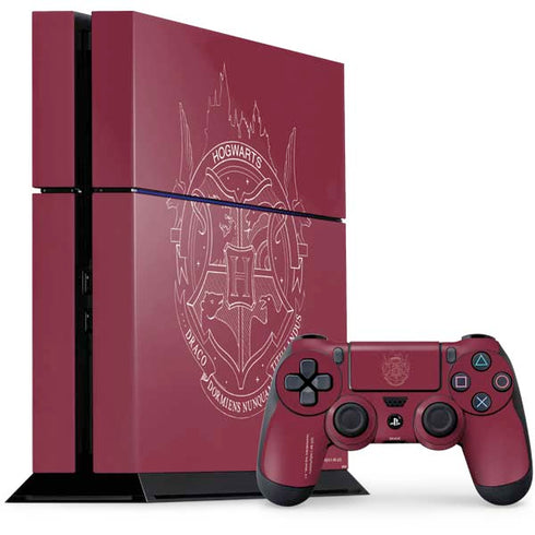 Wizarding Worlds Harry Potter Hogwarts Crest PS4 Console and Controller Bundle Skin