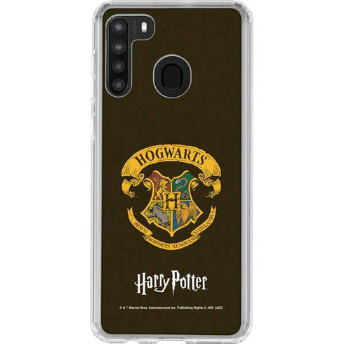 Wizarding World Harry Potter Hogwarts Houses Crest Galaxy A21 Clear Case