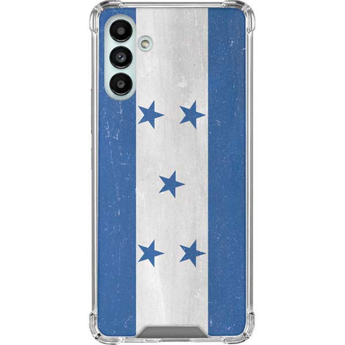 Honduras Flag Distressed Galaxy A13 5G Clear Case