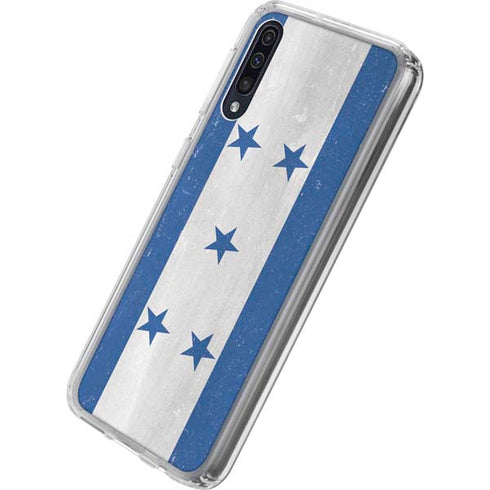 Honduras Flag Distressed Galaxy A50 Clear Case