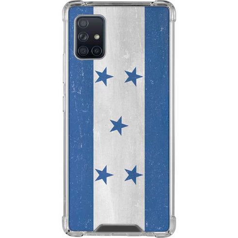Honduras Flag Distressed Galaxy A51 5G Clear Case