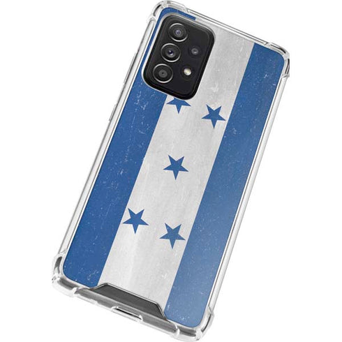 Honduras Flag Distressed Galaxy A52 5G Clear Case