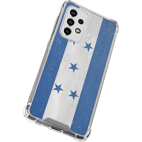 Honduras Flag Distressed Galaxy A53 5G Clear Case
