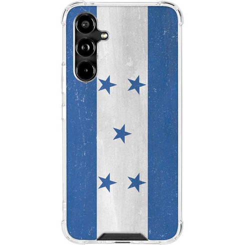 Honduras Flag Distressed Galaxy A54 5G Clear Case