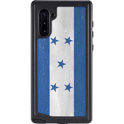 Honduras Flag Distressed Galaxy Note 10 Waterproof Case