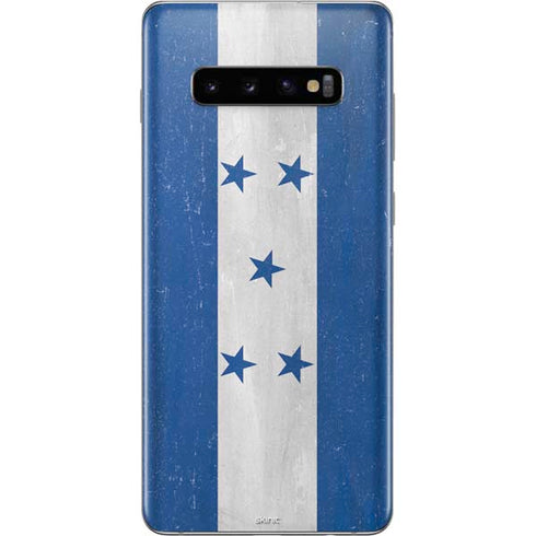 Honduras Flag Distressed Galaxy S10 Plus Skin