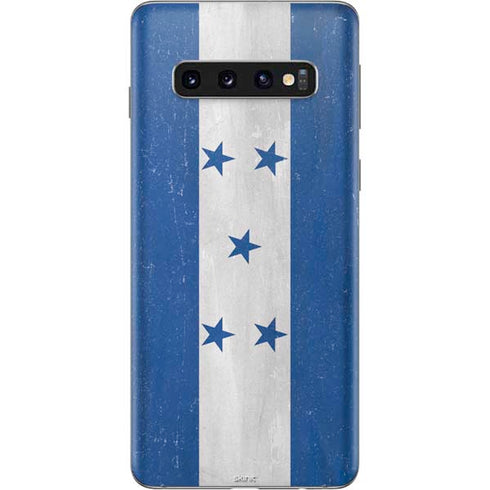 Honduras Flag Distressed Galaxy S10 Skin