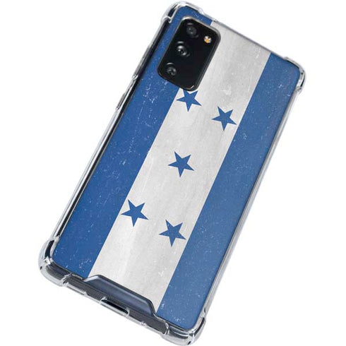 Honduras Flag Distressed Galaxy S20 FE Clear Case