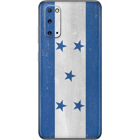 Honduras Flag Distressed Galaxy S20 Skin