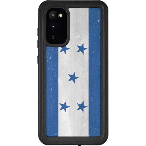 Honduras Flag Distressed Galaxy S20 Waterproof Case