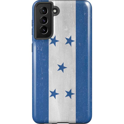 Honduras Flag Distressed Galaxy S21 FE Pro Case