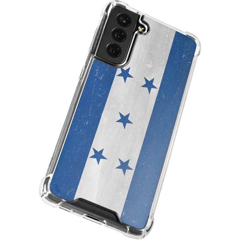 Honduras Flag Distressed Galaxy S22 Clear Case
